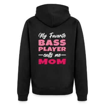 Femme Mon Bassiste Préféré M'appelle Maman Cadeau - Veste à capuche bio Premium Unisexe - noir - Dos - Nico (187cm)
