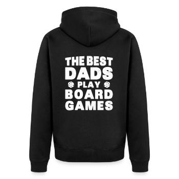 Meilleurs Pères Jouent Jeux de Plateau Cadeau - Veste à capuche bio Premium Unisexe - noir - Dos - Nico (187cm)