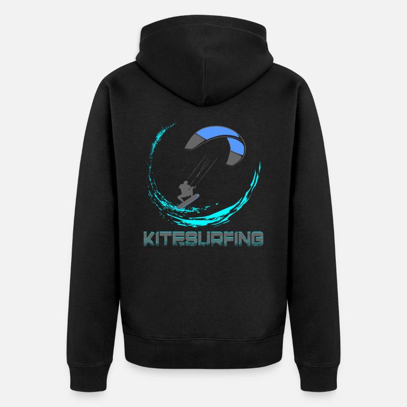 Kitesurf - Veste à capuche bio Premium Unisexe - noir