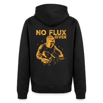 Coole einzigartige Schweißkunst | WIG- und MIG-Schweißgerät Schweißen - Unisex Premium Bio Zip Hoodie - Schwarz - Hinten - Nico (187cm)