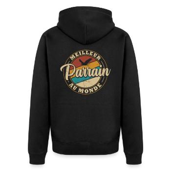 Meilleur parrain au monde - Veste à capuche bio Premium Unisexe - noir - Dos - Nico (187cm)