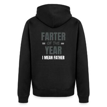 Cadeau drôle pour le papa papa papa humour - Veste à capuche bio Premium Unisexe - noir - Dos - Nico (187cm)