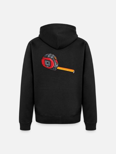 Maßband - Unisex Premium Bio Zip Hoodie - Schwarz