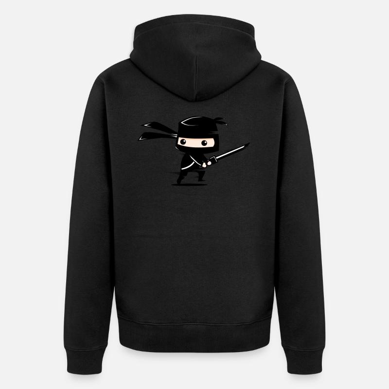 Ninja noir mignon - Veste à capuche bio Premium Unisexe - noir