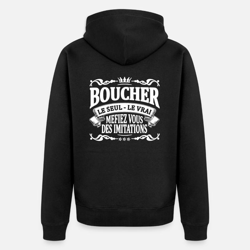 boucher le seul le vrai - Veste à capuche bio Premium Unisexe - noir