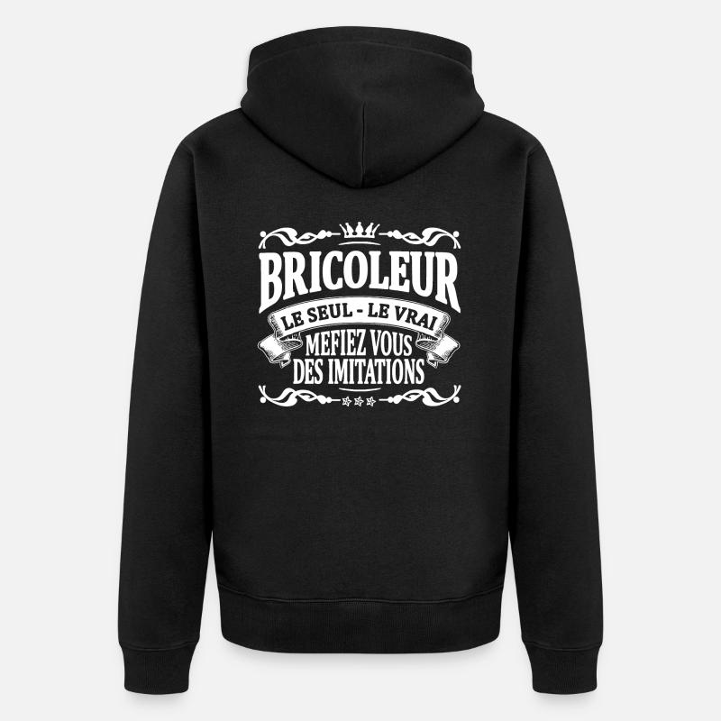 bricoleur le seul le vrai - Veste à capuche bio Premium Unisexe - noir