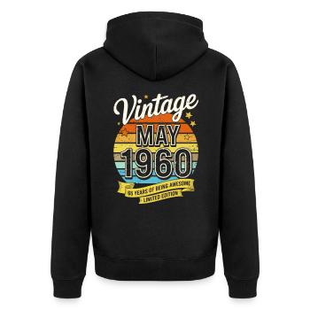 Legend 1965 60th Birthday Gifts for Men Women 60 Y - Veste à capuche bio Premium Unisexe - noir - Dos - Nico (187cm)
