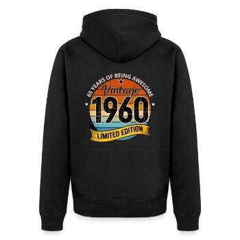 Legend 1965 60th Birthday Gifts for Men Women 60 Y - Veste à capuche bio Premium Unisexe - noir - Dos - Nico (187cm)