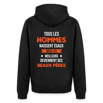 les meilleurs deviennent des beaux pères Cadeau - Veste à capuche bio Premium Unisexe - noir - Dos - Nico (187cm)