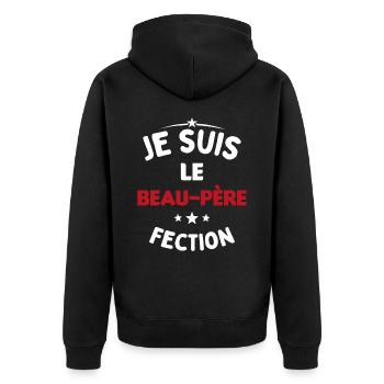 Je suis Le Beau Père-Fection - Veste à capuche bio Premium Unisexe - noir - Dos - Nico (187cm)