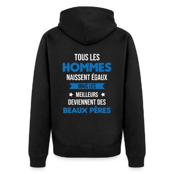 les meilleurs deviennent des beaux pères Cadeau - Veste à capuche bio Premium Unisexe - noir - Dos - Nico (187cm)