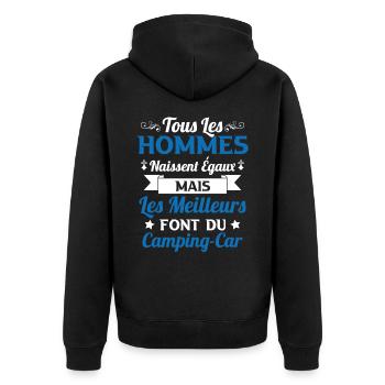 Les meilleurs hommes font du camping-car - Veste à capuche bio Premium Unisexe - noir - Dos - Nico (187cm)
