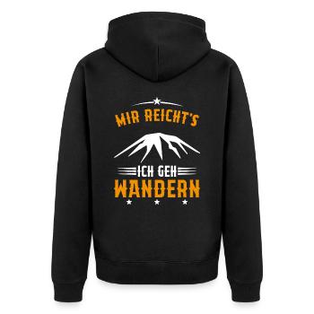 Assez je Vais Randonnée Cadeau montagnes vintage - Veste à capuche bio Premium Unisexe - noir - Dos - Nico (187cm)