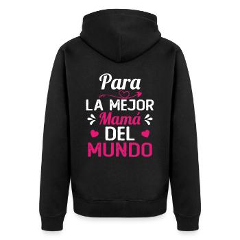 Meilleure maman cadeau fête des mères - Veste à capuche bio Premium Unisexe - noir - Dos - Nico (187cm)