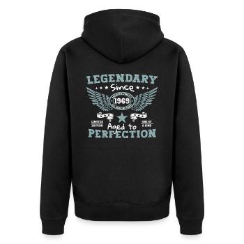 Légendaire depuis 1969 53ème cadeau d’anniversaire - Veste à capuche bio Premium Unisexe - noir - Dos - Nico (187cm)