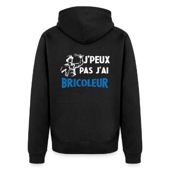 Je Peux Pas J'ai Bricolage Cadeau Bricoleur - Veste à capuche bio Premium Unisexe - noir - Dos - Nico (187cm)