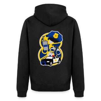 Police 8th birthday party number 8 - 8 years - Unisex Premium Organic Zip Hoodie - black - Back - Nico (187cm)