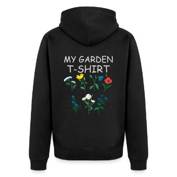 T-shirt de jardin pour jardiniers et jardinage - Veste à capuche bio Premium Unisexe - noir - Dos - Nico (187cm)