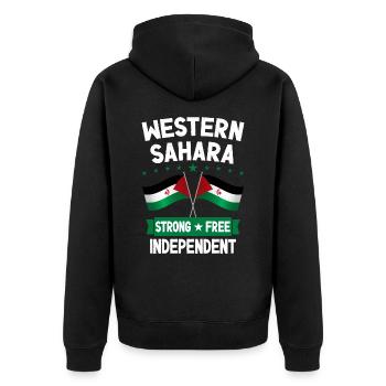 Sahara occidental - Veste à capuche bio Premium Unisexe - noir - Dos - Nico (187cm)