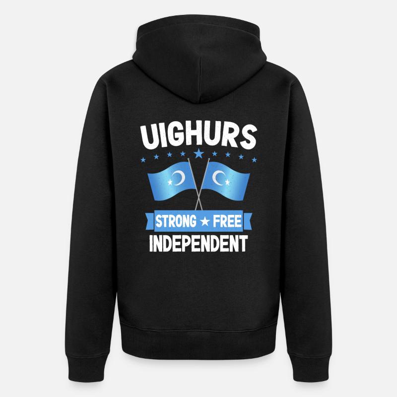 Ouïghours - Veste à capuche bio Premium Unisexe - noir