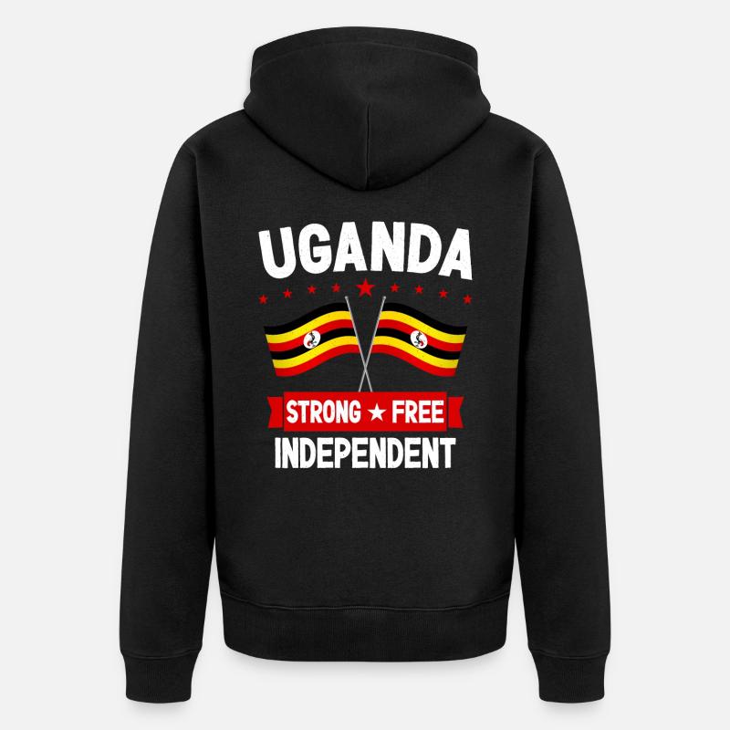 Ouganda - Veste à capuche bio Premium Unisexe - noir