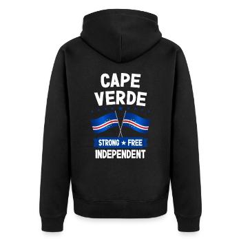 Cap Vert - Veste à capuche bio Premium Unisexe - noir - Dos - Nico (187cm)