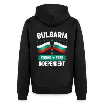 Bulgarie - Veste à capuche bio Premium Unisexe - noir - Dos - Nico (187cm)