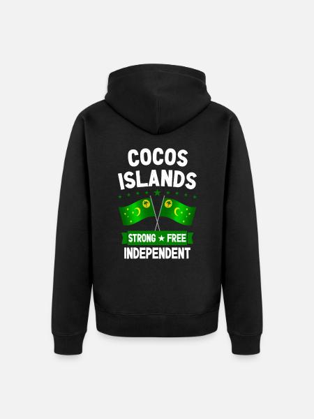 Cocos Islands - Unisex Premium Organic Zip Hoodie - black