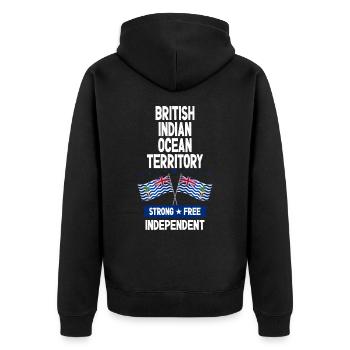 British Indian Ocean Territory - Unisex Premium Organic Zip Hoodie - black - Back - Nico (187cm)