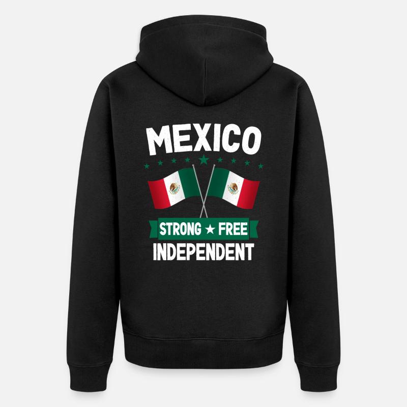 Mexiko - Unisex Premium Bio Zip Hoodie - Schwarz