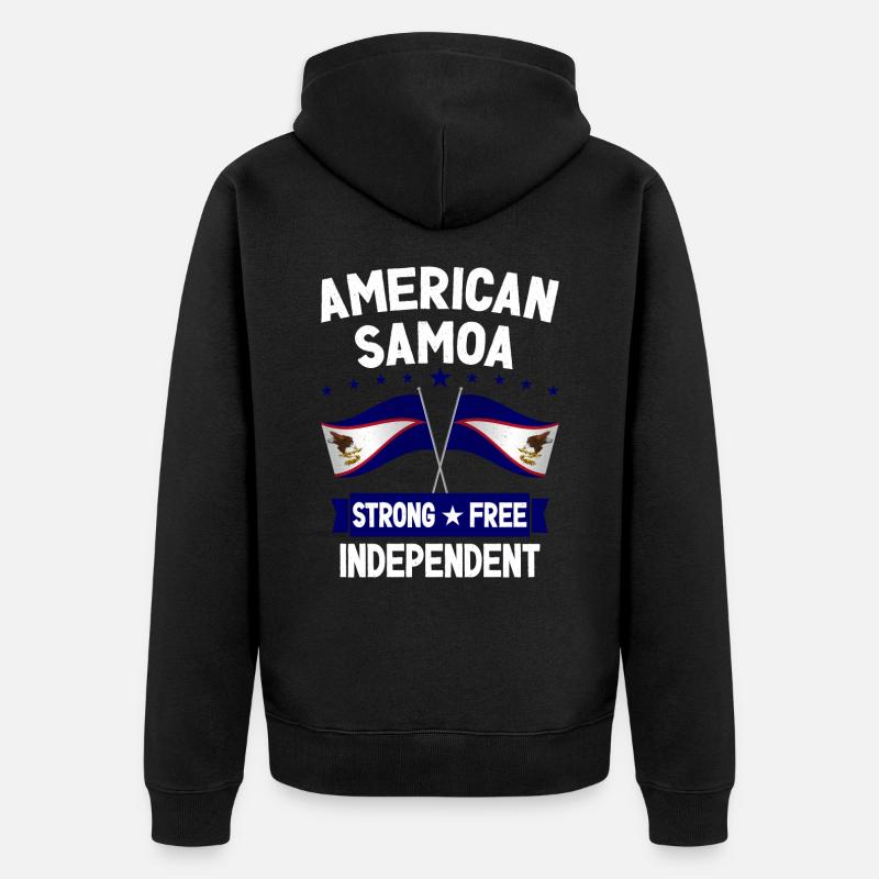 Samoa américaines - Veste à capuche bio Premium Unisexe - noir
