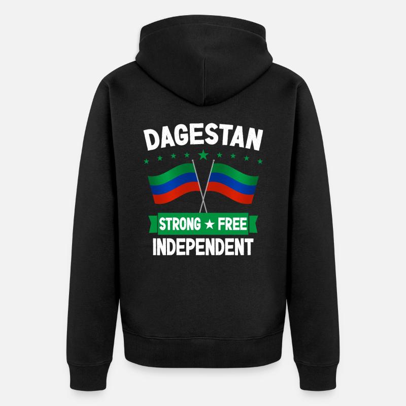 Dagestan - Unisex Premium Bio Zip Hoodie - Schwarz