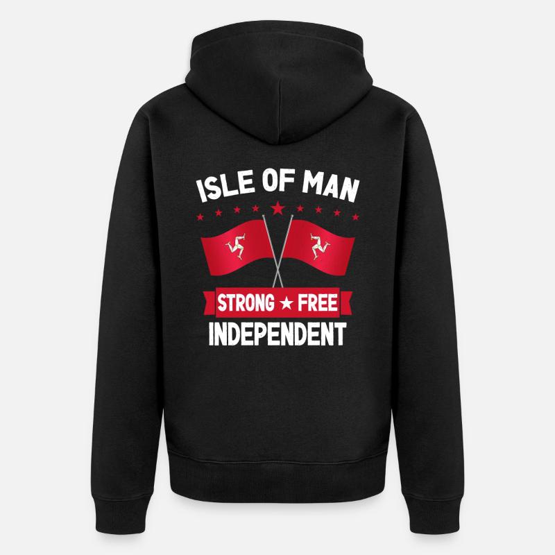 Île de Man - Veste à capuche bio Premium Unisexe - noir