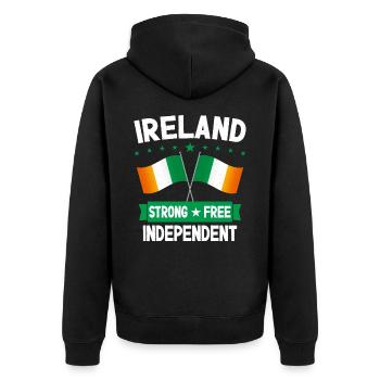 Irlande - Veste à capuche bio Premium Unisexe - noir - Dos - Nico (187cm)