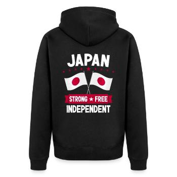 Japon - Veste à capuche bio Premium Unisexe - noir - Dos - Nico (187cm)