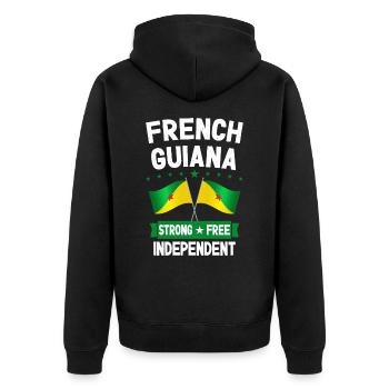 Guyane française - Veste à capuche bio Premium Unisexe - noir - Dos - Nico (187cm)