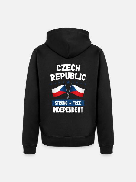 Czech Republic - Unisex Premium Organic Zip Hoodie - black