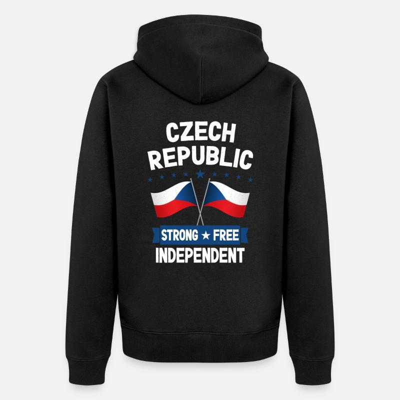 Tschechische Republik - Unisex Premium Bio Zip Hoodie - Schwarz