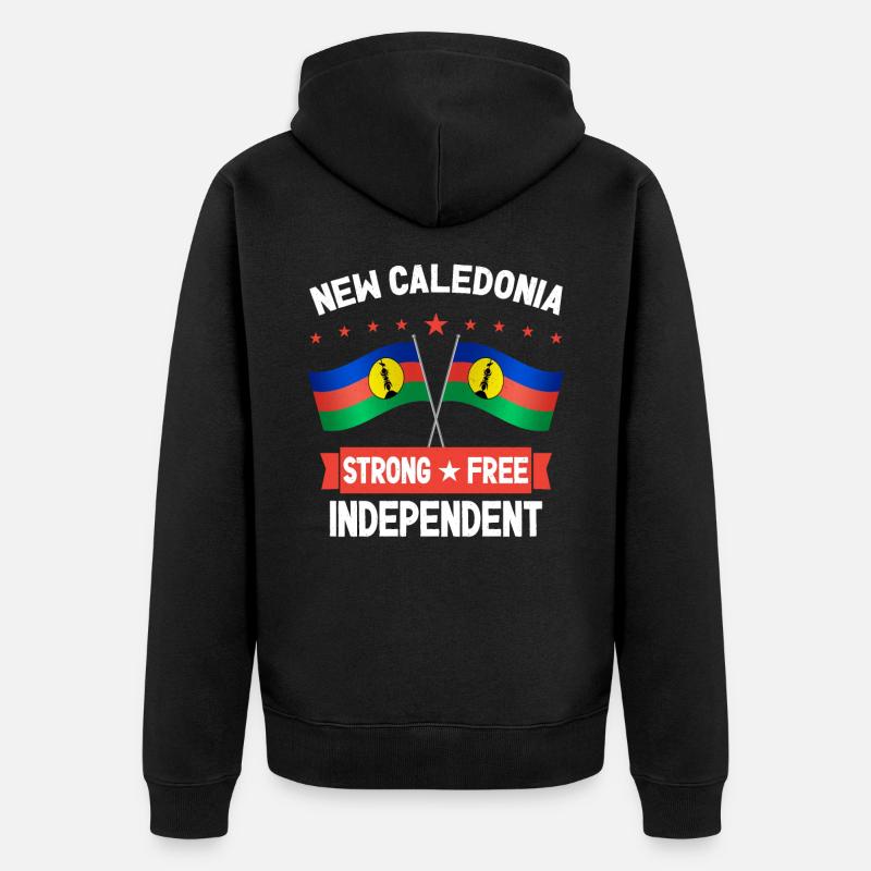 Nouvelle Calédonie - Veste à capuche bio Premium Unisexe - noir