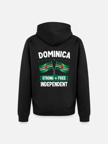 Dominica - Unisex Premium Organic Zip Hoodie - black