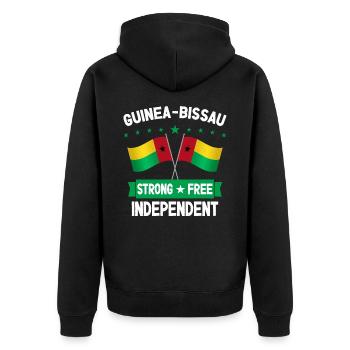 Guinée-Bissau - Veste à capuche bio Premium Unisexe - noir - Dos - Nico (187cm)