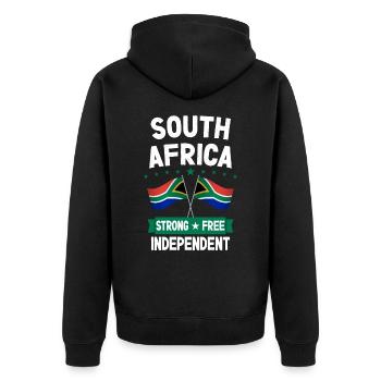 Afrique du Sud - Veste à capuche bio Premium Unisexe - noir - Dos - Nico (187cm)