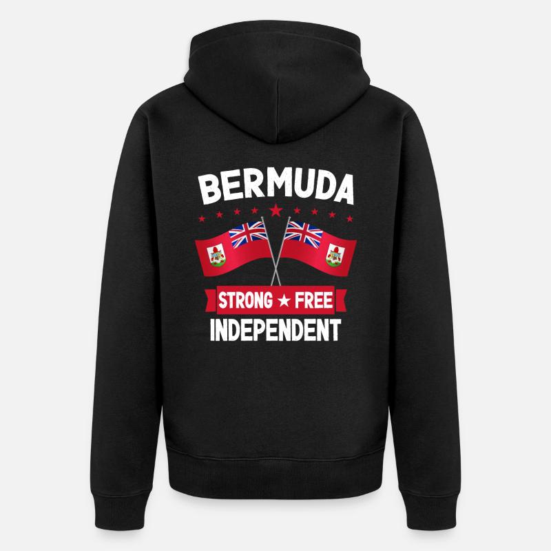 Bermuda - Unisex Premium Bio Zip Hoodie - Schwarz