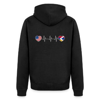 Artsakh - Veste à capuche bio Premium Unisexe - noir - Dos - Nico (187cm)