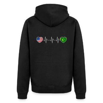 Îles Cocos - Veste à capuche bio Premium Unisexe - noir - Dos - Nico (187cm)