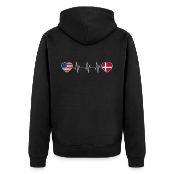 Danemark - Veste à capuche bio Premium Unisexe - noir - Dos - Nico (187cm)