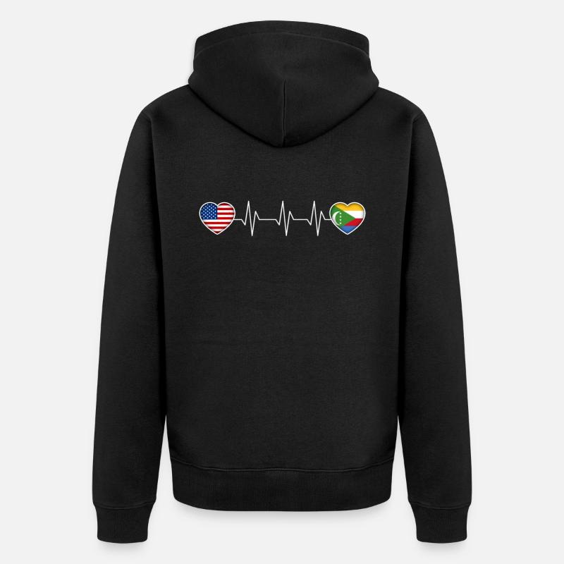 Comores - Veste à capuche bio Premium Unisexe - noir