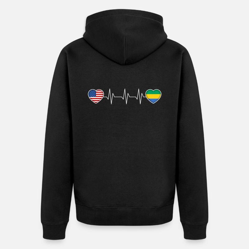 Gabon - Veste à capuche bio Premium Unisexe - noir