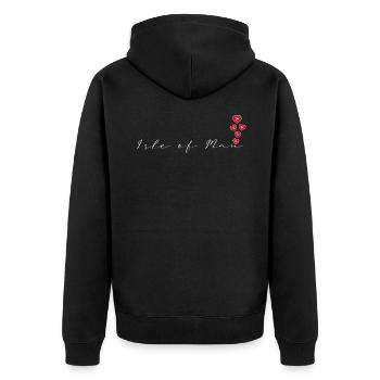 Île de Man - Veste à capuche bio Premium Unisexe - noir - Dos - Nico (187cm)