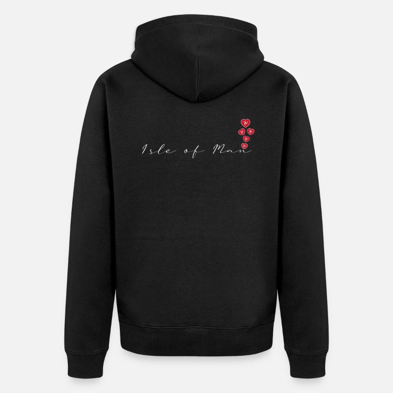 Île de Man - Veste à capuche bio Premium Unisexe - noir